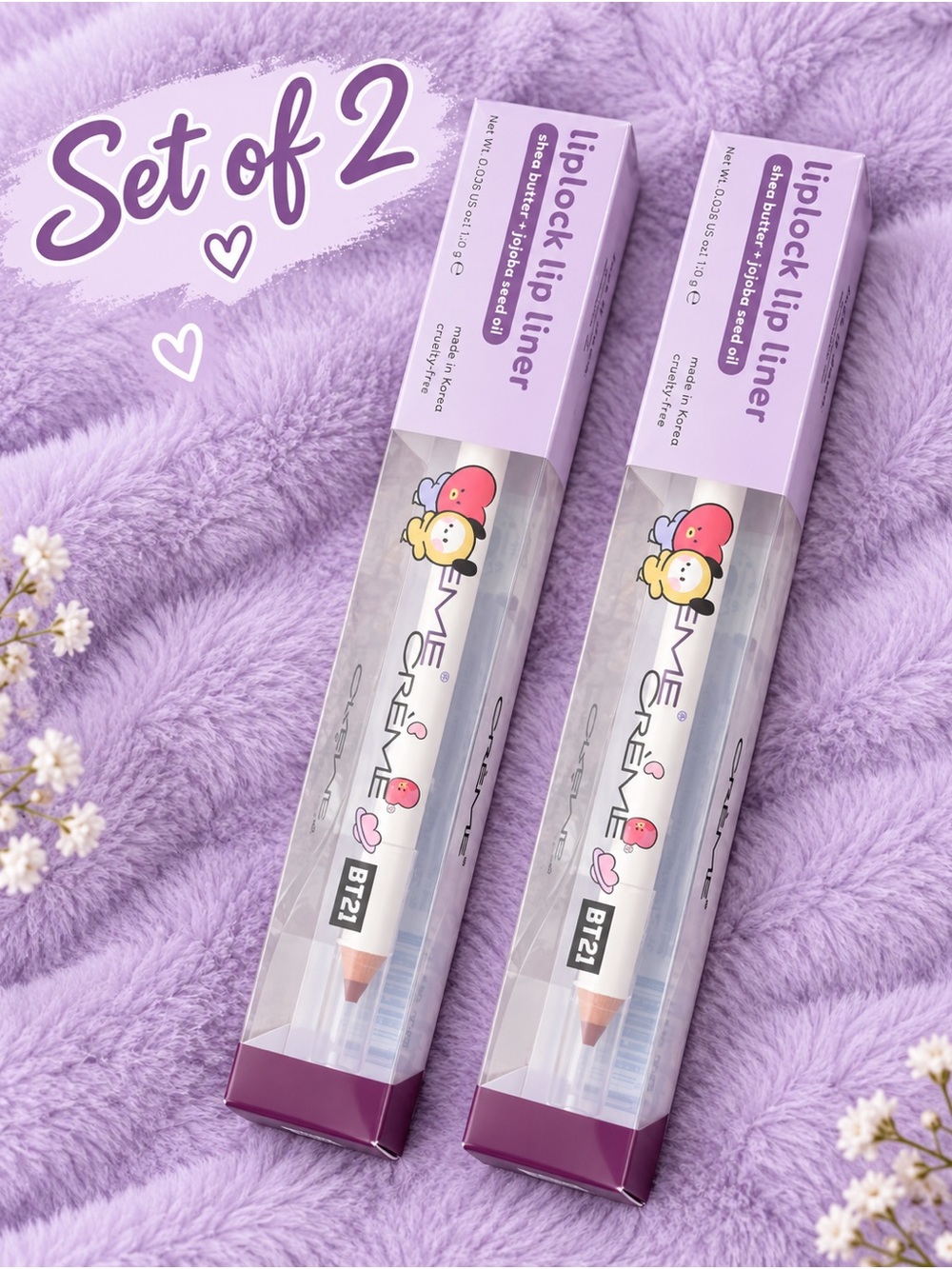 The Crème ShopxBT21 Lipblock Lip Liner Set of 2